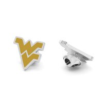 Silver lapel pin with gold enamel Flying WV